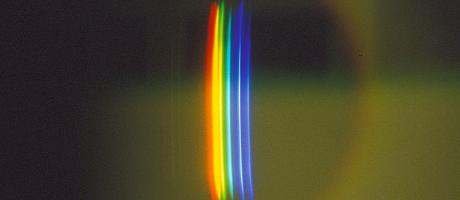 Spektrum erzeugt mit Kronglas - Prisma