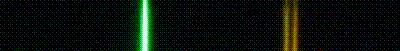 Abbildung des Quecksilber - Spektrums ohne Vorsatz - Linse