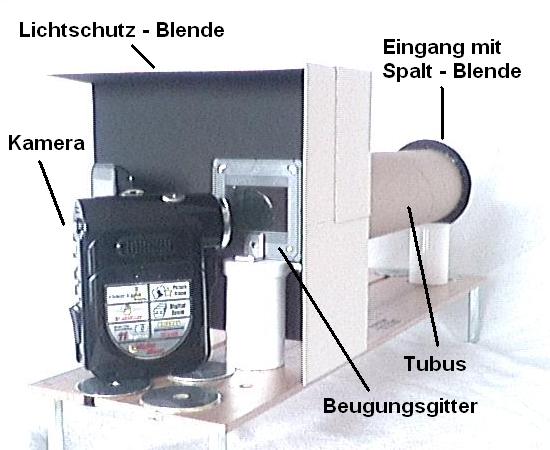 Selbstbau - Spektrograph 2 von hinten